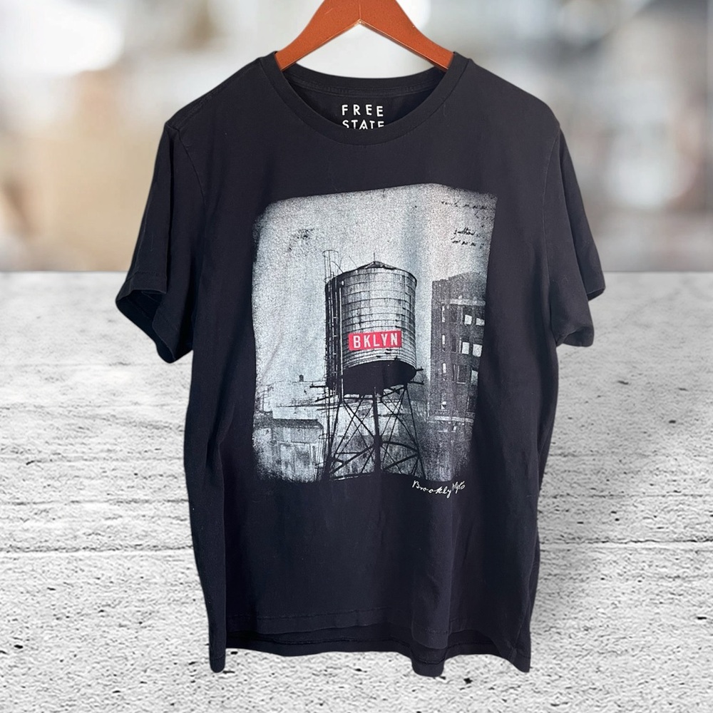 Free State, Brooklyn, Black T-shirt, Men’s Size 
Large